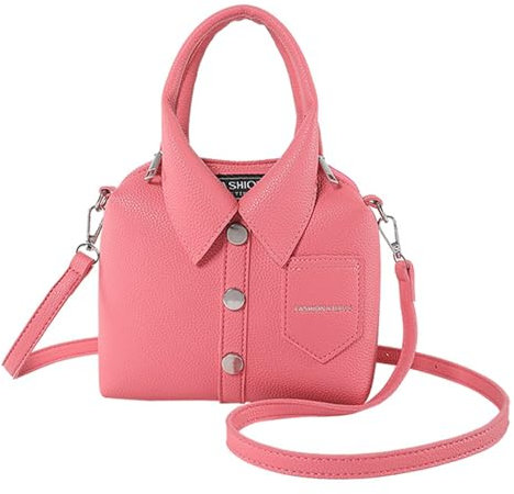 EAJORN Umhängetasche für Damen, modisch, PU-Leder, lustige Hemdform, Schultertasche, Tragegriff oben, Handtasche mit verstellbarem Riemen