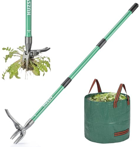 HUZSV Weed Puller Tool Gardening Hand Weeding Tool with Long Handle