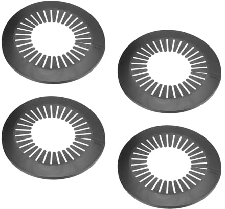 PATIKIL Rohrabdeckung Rohrmanschette Dekoration für 2,95-4,53 (75-115mm), 4 Stück Flansch Wasserrohr PP Kunststoff Armaturen-Abdeckung Rosetten für Heizkörperrohre Wandrohrrohr, Schwarz