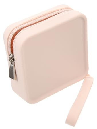 KOMBIUDA Sanitary Napkin Storage Bag Silicone Tampon Pouch Reusable Period Bag Zipper Pouch for Women