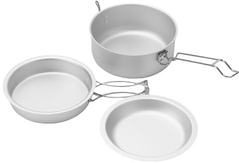 Marmites Camping Portables en Plein Air Bol À Poêle À Frire Ustensiles Cuisine Camping en Aluminium pour Camping Randonnée Pique-Nique