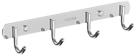 Cammeciso KüChenleiste Mit Haken,HäNgeleiste KüChe,Hakenleiste KüChe Selbstklebend,Ohne Bohren,Mit Haken,Wasserdicht,FüR KüChenutensilien,Kochgeschirr,Messerhalter
