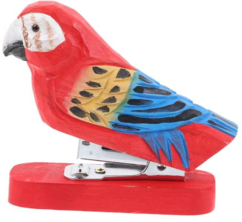 OSALADI agrafeuse en bois pour animaux bureau drôle nursery dirigé mignon avec agrafeuse papier réutilisable petites s à main outil d'agrafage d'animaux à bois