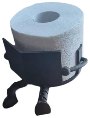 Toilettenpapierhalter for Lesen, kreativ geformter Cartoon-Toilettenpapierhalter, witzige Aufbewahrung for Seidenpapierrollen – süßes Badezimmer-/Wohnzimmerdekor(Black)