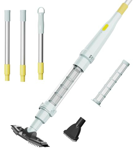 Lydsto S1 Lite Aspirateur Piscine sans Fil, Autonomie 90 Min, 3 Tubes en Aluminium Inclus, Léger et Portable pour Piscines Souterraines et Hors Sol, Spas et Jacuzzis