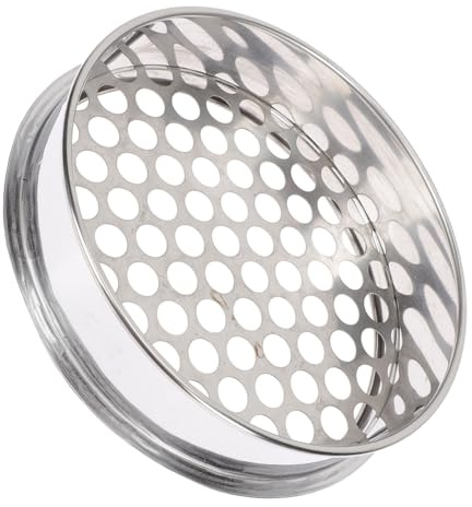 ANDRESLAD Cedazo Redondo de Acero Inoxidable para Arándanos y Granos con Orificios de 16 MM Diámetro 20 CM Cedazo Clasificador para Cocina y Jardinería Colador Resistente y Fácil