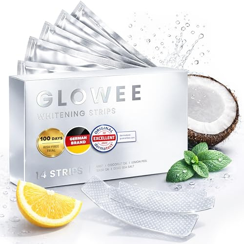 Gentle Teeth Whitening Strips - (14 Strips) Bleaching Teeth Free of Peroxide for a Radiant Smile - Gentle Tooth Whitening - 7 Applications