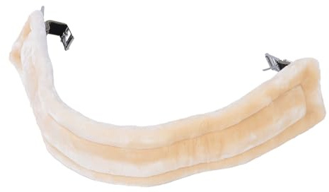Cinghie per cavalli ZIXINNKC professionali imbottite in finta lana per prevenire l'attrito, cinghie per sella inglese con fibbie in acciaio inossidabile per l'allenamento (120 cm)