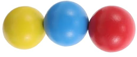 Ysyqkn 3 Boccia Kugeln Aus Holz, 4,5 cm (1,77 Zoll), Einfach zu Spielen, Spielplatzgerät, Familien Boccia