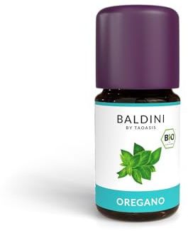 Baldini Oreganoöl Bio-Essenz – 5 ml | 100% naturreines ätherisches Oreganoöl (Origanum vulgare) | Bio-Lebensmittelqualität • Mediterrane Würze
