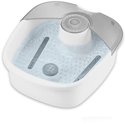 medisana FS 881 Pediluvio, Rifelssologia piacevole, Pediluvio massaggiante, Vasca per piedi, Massaggiatore per piedi con vibrazione, Fino al numero di scarpe 44