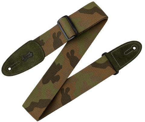 Levy's Gitarrengurt (Baumwolle mit Lederenden, ca. 5 cm breit) Camo