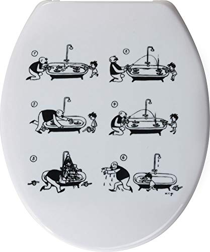 SANWOOD 4006801623321 WC-Sitz Vater & Sohn in weiß-schwarz