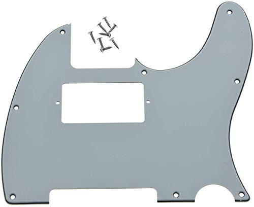 Dopro Humbucker-Plektrumschutz für USA/Mexican FD Telecaster, 8 Löcher, Weiß, 3-lagig (WBW)