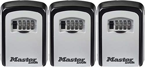 Master Lock 5401D Set Your Own Combination Wall Mount Lock Box, 5 Key Capacity, Black, 3 Pack