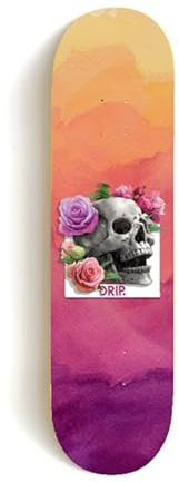 DRIP Skateboards - Drip Sunset Skull Skateboard Deck (versch. Breiten) + Griptape/Hochwertiger Canadian Maple! 7.75 / 7.875 / 8.00 / 8.125 / 8.25 / 8.375 / 8.50 (7.875)
