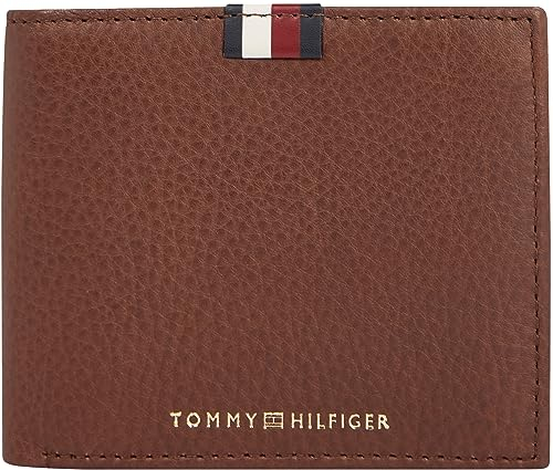 Tommy Hilfiger TH PREM LEA CC FLAP AND COIN, Herren Geldbörsen, Dark Chestnut,