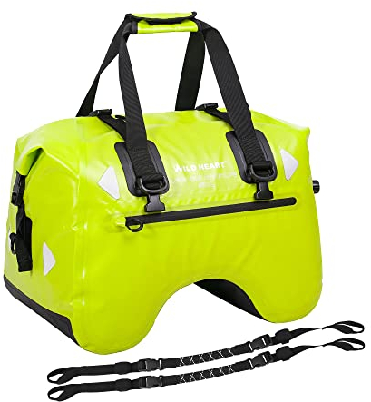 WILD HEART Borsa Posteriore per Motocicletta Borsa Posteriore impermeabile a Forma di U. Borsa da Viaggio per Locomotiva da 50 Litri