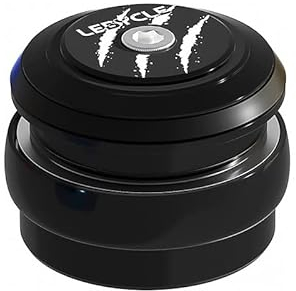 Juscycling 44/44 mm Fahrrad-Headset, ZS44 (Null-Stack)/EC44 (externe Schale), mit abgedichteten Lagern für 28,6–38,1 mm, konisches Gabel-Lenkrohr, Headsets für Mountainbike, MTB (schwarz)