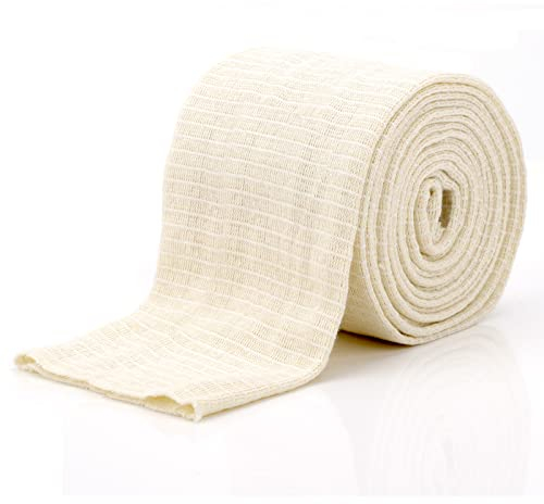 Elastische Schlauchförmige Kompressionsbandage dehnbarer Schlauch Fixierbinde Für Große Knie, Stützbandage – Mittlere bis Große Waden, Baumwolle & Elastan