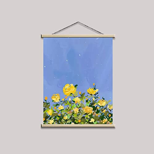 Posterleiste Holz Leinwand Wandkunst Poster Und Holz Scroll Hang Wand Dekor, Für Poster, Drucke, Fotos, Bilder, Karten, Scrolls Und Leinwand Kunstwerk (Color : B, Size : 50X70CM)