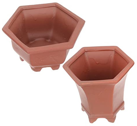 DOITOOL Terrakotta-töpfe 2 Keramiktöpfe Mit Drainage Für Büro Und Heimdekoration