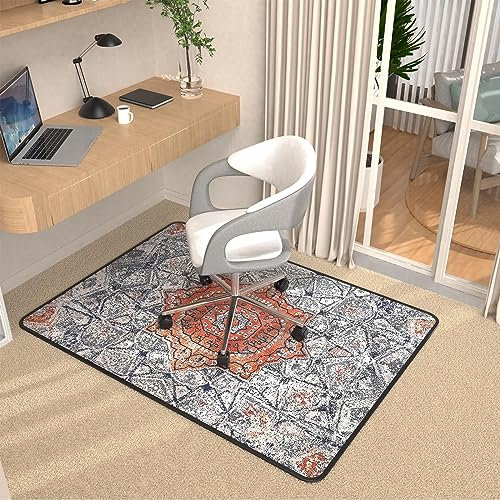 Heavy Duty Office Chair Mats for Carpeted and Hardwood Floor 120 x 90 cm Carpet Protector Chair Mat for Home and Office Floor Mat for Office Chair Anti-skidding Stone