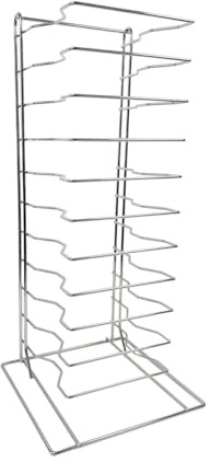 Baki Pizza Pan Rack 11-Slot Shelf Stack for Stacking Pans