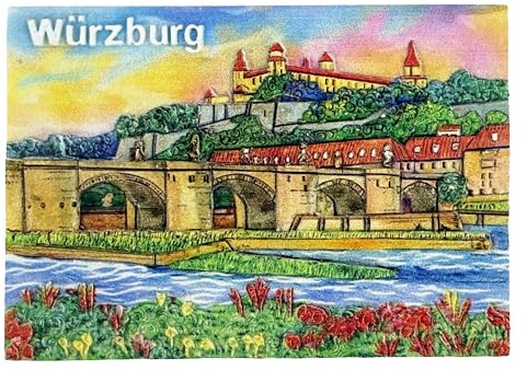Magnet 3D Optik Würzburg | Kühlschrank-Magnet | Trendiges Mitbringsel | Souvenir