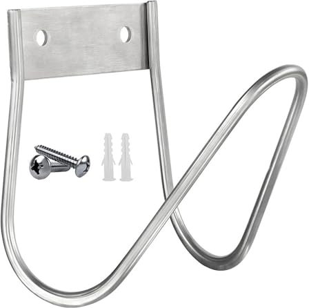 SENRISE Supporto per tubo da giardino, supporto da parete per tubo in metallo, gancio per tubo da giardino, gancio per tubo dell'acqua, supporto per tubo flessibile da parete, per prato da giardino