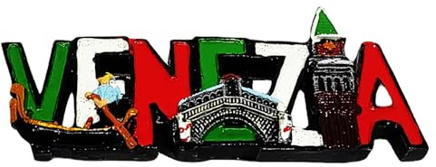 KUSTOM ART KUSTOM ART 3D-Kühlschrankmagnet aus Harz, Venedig, Souvenir, Geschenk für Zuhause, Küche, Sammlerstück, 11 x 5 cm, V-71