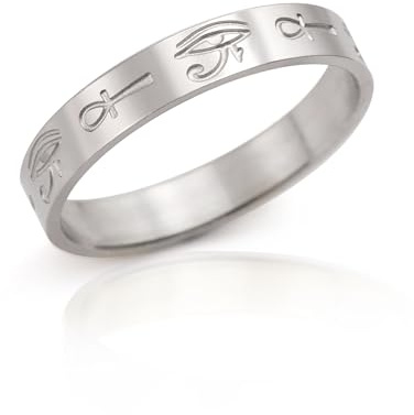SIPURIS Ägyptischer Horusring, ägyptisches Ankh-Kreuz-Angstring, Herrenring, Zappelring, Stressabbau, Hochzeit, für Frauen, Paar, Schmuck, Geschenk