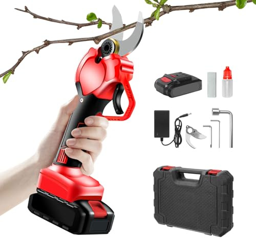 Gotrain Akku Astschere 40mm Elektrische Gartenschere Bürstenlose Akku Baumschere with 2000mA Akku, Astschneider, Gartenschere, Trimmschere, SK5 Klingen