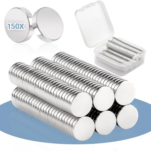 YnewL 150 Pezzi Magneti 8x2mm, Calamite Potenti | Rotonde Calamite Piccole, Adatto per Frigoriferi, Immagini, Mestieri, Carte, Lavagne Bianche, Calendari