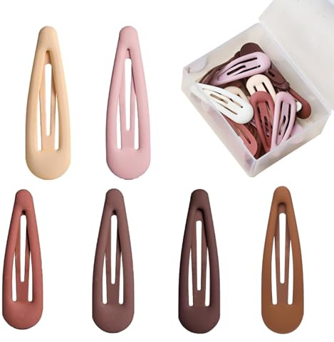 GVSS 30 Stück Haarspangen Snap 3 cm, BB Haarspangen aus Metall, Haarspangen für Mädchen, Haarspange für Mädchen, Haarspange für Damen, mehrere Unifarben