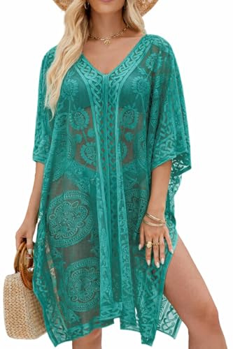 Strandtunika i Spets och Bikini Cover Up för Dam | Strand Cover Up, Cover Up för Badkläder, Strandklänning för Semester