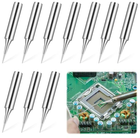 10 Pièces Pannes à Souder 900M-T-I，Panne à Souder，Pointes de Soudure，pour Station de Reprise de Soudure Conseils Soudage Outil