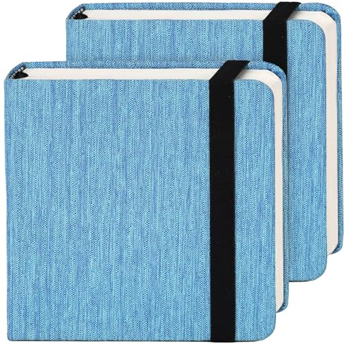 Funto Watercolor Journal, 4.7x4,7 , 2 pack, 24 feuilles chacun, 100% coton Cold Press, 300 gsm / 140 lb, fournitures artistiques pour les médias mixtes