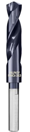 HSS-Co Broca para Metal Professional AlTiN brocas helicoidales para Metal, Plástico, Madera, Estándar DIN 338 (18.5mm)