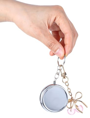 Sibba Klein Tablettenbox, Tragbare Pillendose für Handtasche und Hosentasche, Wasserdichte Metall Medikamentenbox für Vitamine, Fischölpräparate, Nur einer