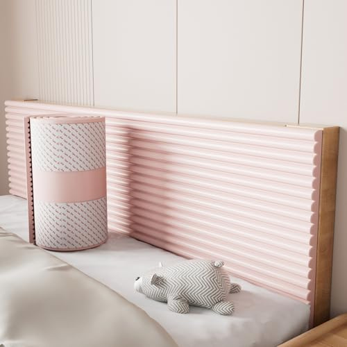 Panneaux muraux autocollants rembourrés 3D - Coussin mural pour chambre d'enfant - À décoller et à coller - Protection anti-collision pour chambre à coucher - 15 x 200 cm