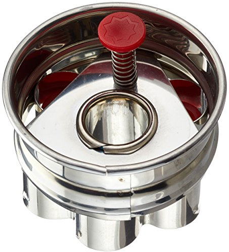 Städter 966308 Cortadores con expulsor Roseta, Acero Inoxidable, Plata/Rojo, 4,8 x 4,8 x 4,8 cm | Medium