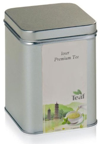 ENGLISH EARL GREY BLUE FLOWER - schwarzer Tee - in Silver Dose (Teedose) - 90x90x112mm (200g)