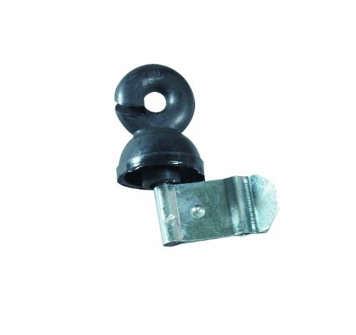 Weidezaun Elektrozaun Isolator Vollringisolator mit Metallklemme schwarz (50er Pack)