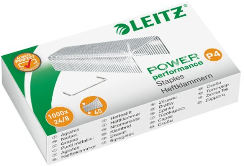 Original Leitz Heftklammern im Sparpaket Für Heftgerät 5504, 5522, 5524, 5548,5560 und Heftzange 5549 (1.000, 24/8 (Art. 5571))