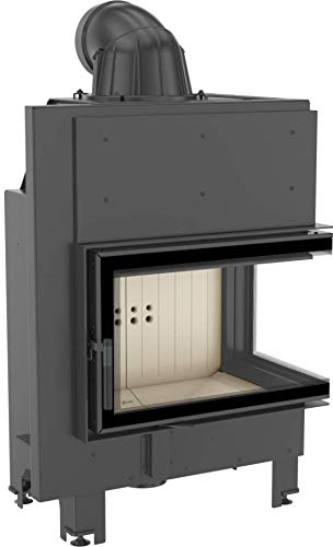 Kamineinsatz aus Stahl MBM rechts 10 kW Ø 200