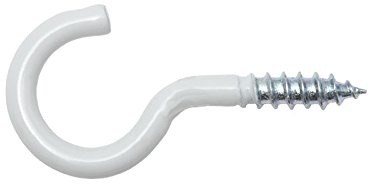 Schraubhaken weiss gebogen 5,2x80 / 24 mm - 10 Stück Hakenschrauben