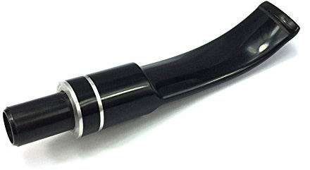 OLD FOX Rohrstiel-Ersatz, gebogenes Sattel-Mundstück, Doppelring-Dekoration, passend für 9 mm Kohlefilter BE0052