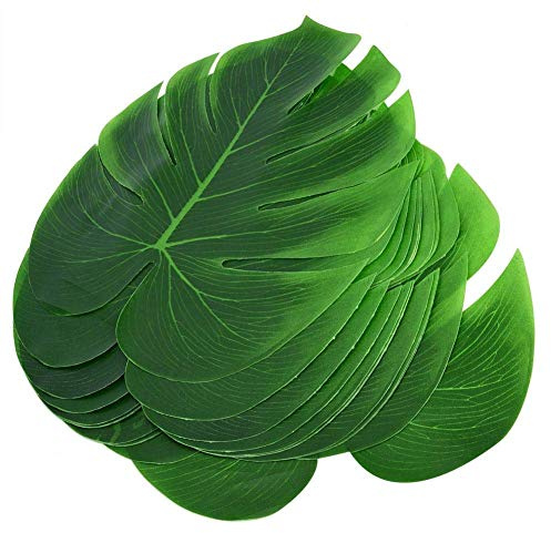 TOPINCN 12pcs Tovagliette Piante Artificiali Foglie a Forma Tavolo da Pranzo Mat Foglia Pianta Monstera Verde Forniture Decorazioni per la Tavola da Pranzo Compleanno Barbecue
