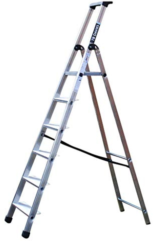 TB Davies 1211-026, 6 Tread Maxi 110 Platform Steps, Platform Height 1.36m, Aluminum, EN131 Professional